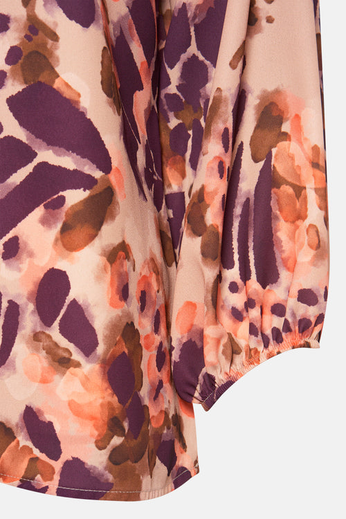 Blouse met lange mouwen - bruin