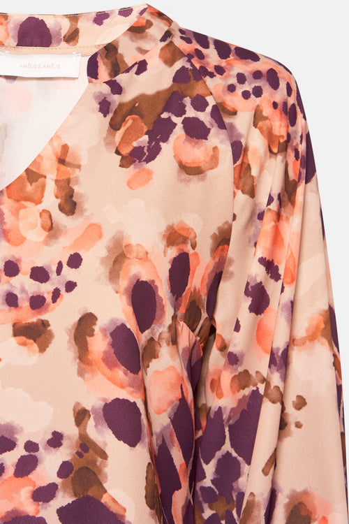 Blouse met lange mouwen - bruin