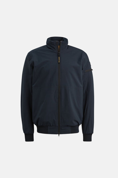 Blauwe regenjas van PME Legend met ritssluiting aan de voorkant.