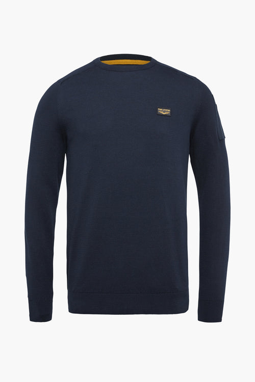 Pull col rond Bleu - PME LEGEND