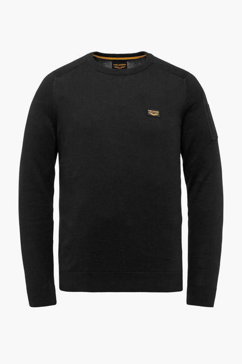 Pull col rond Noir - PME LEGEND