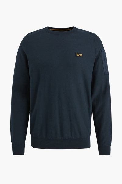 Pull col rond Bleu - PME LEGEND
