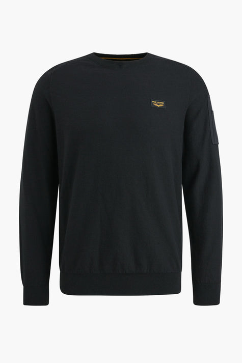 Pull col rond Noir - PME LEGEND