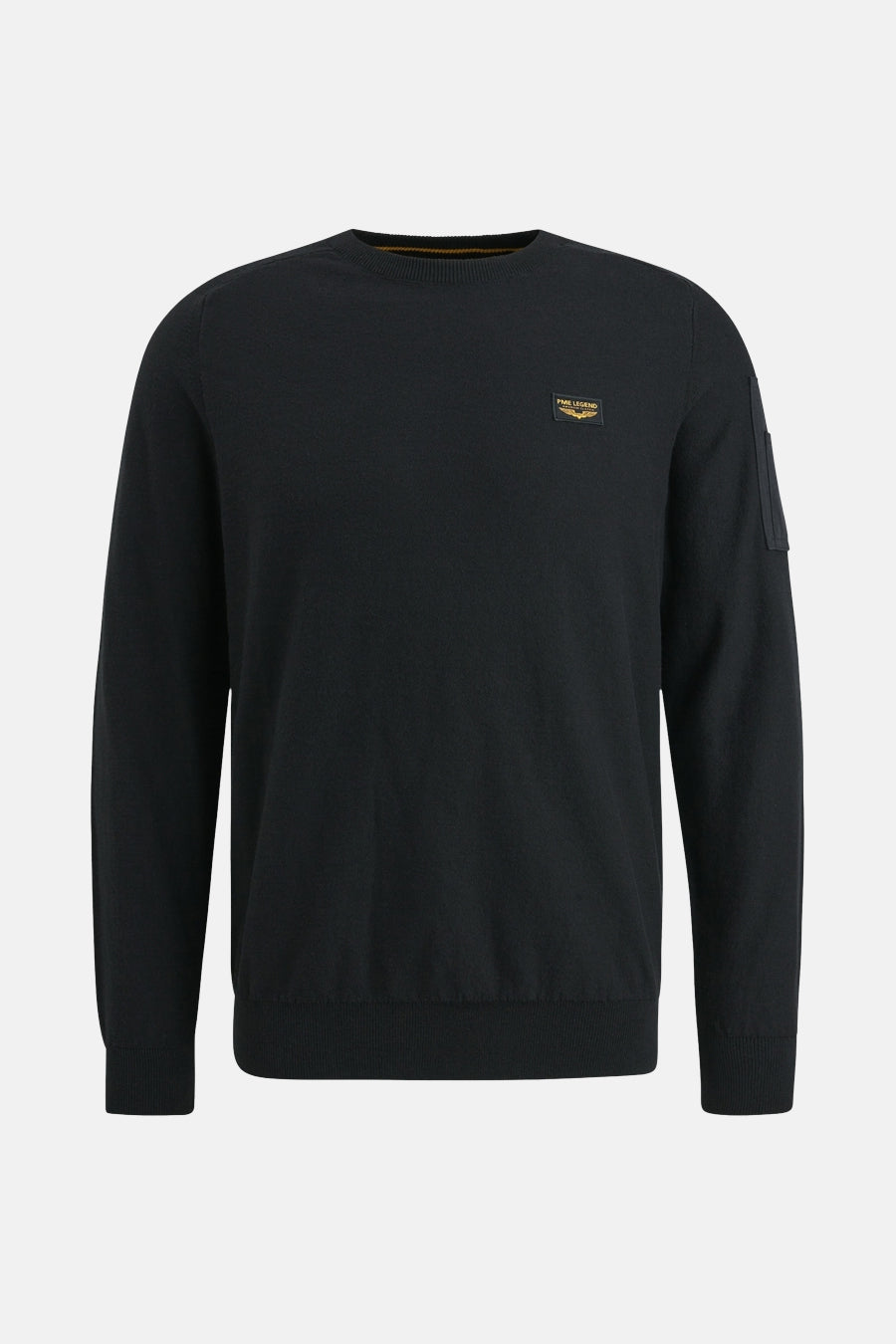 Pull met ronde hals - zwart