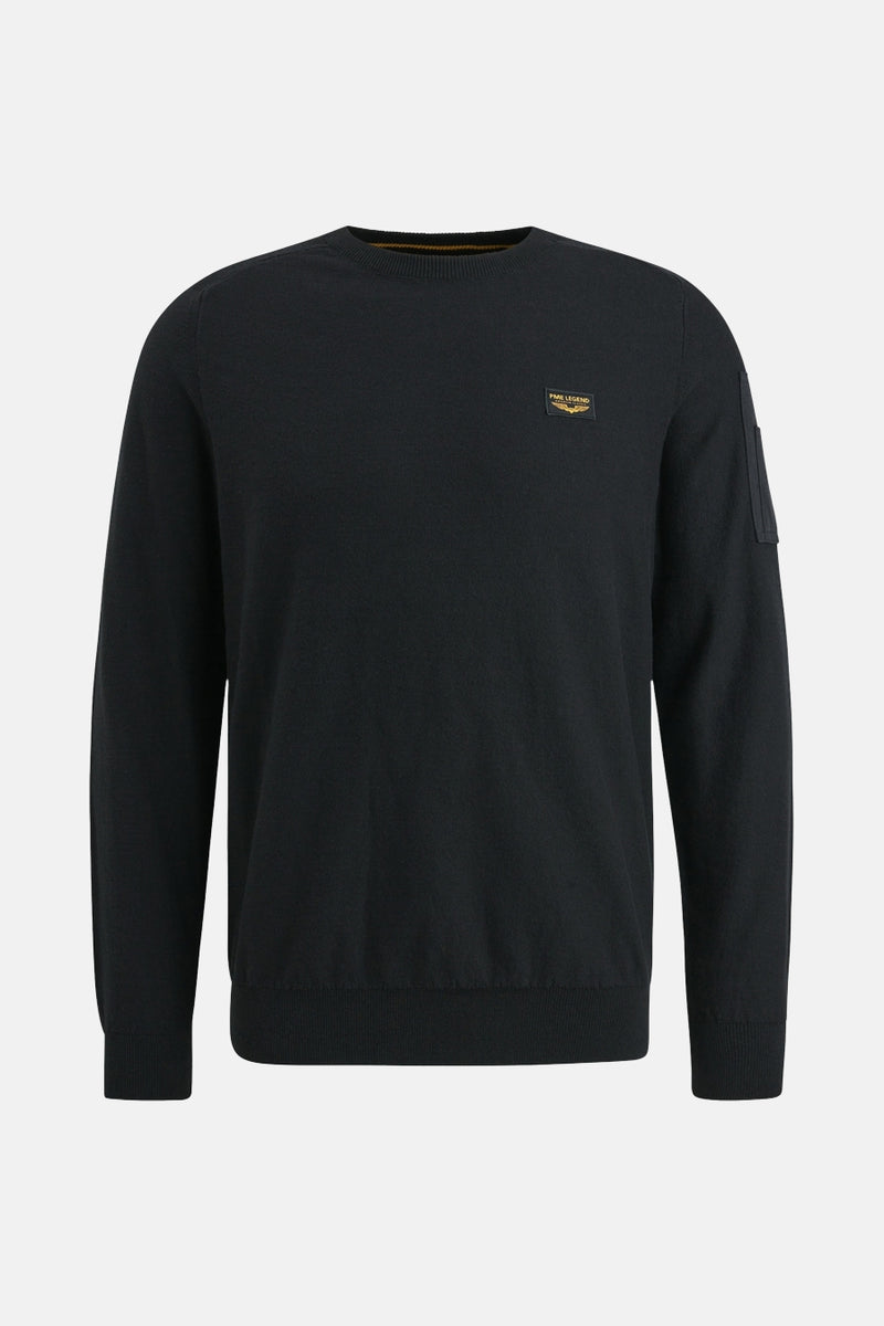 Pull à col rond - noir