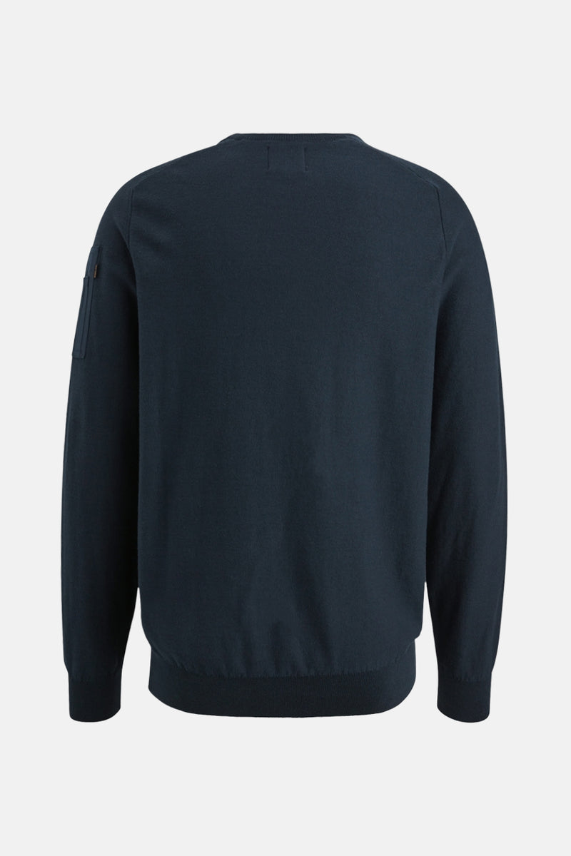 Pull met ronde hals - blauw