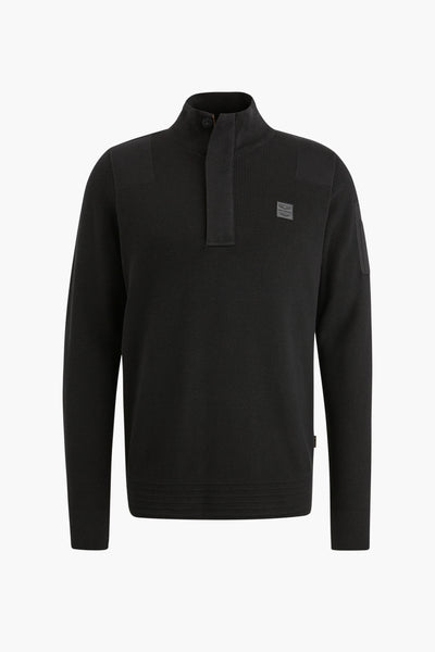 Pull col roulé Noir - Pme Legend
