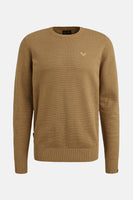Pull met ronde hals - ocre