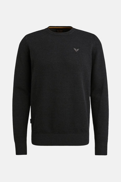 Pull met ronde hals - grijs