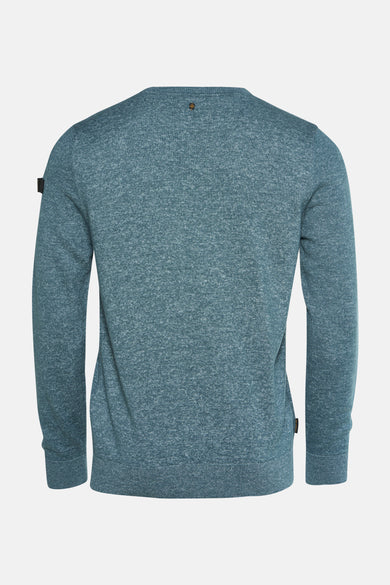 Pull met ronde hals - blauw