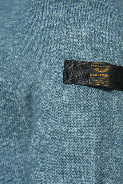 Pull met ronde hals - blauw