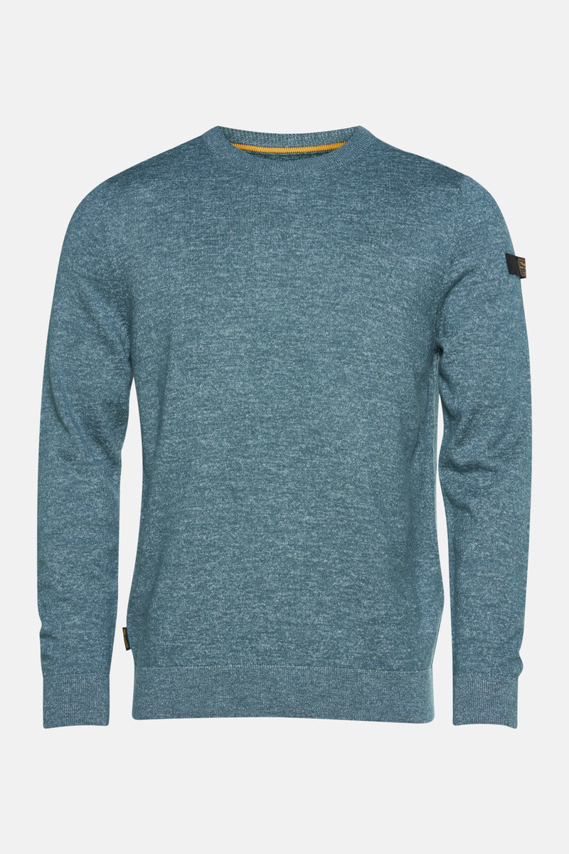 Pull met ronde hals - blauw
