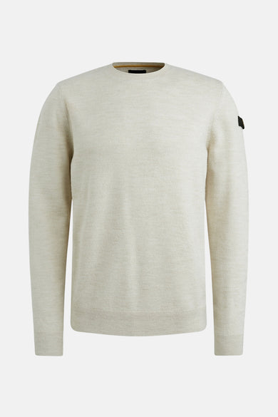 Pull met ronde hals - Beige