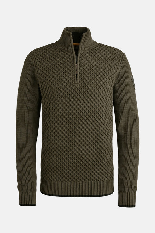 Pull met rolkraag - Kaki