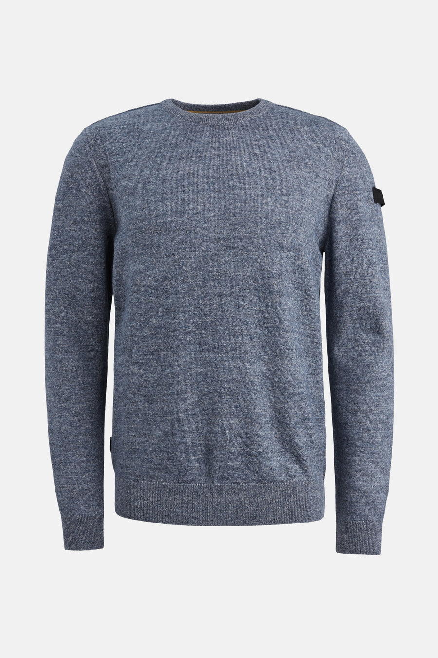 Ronde hals trui blauw van PME LEGEND, met een klein logo op de bovenkant van de rug.