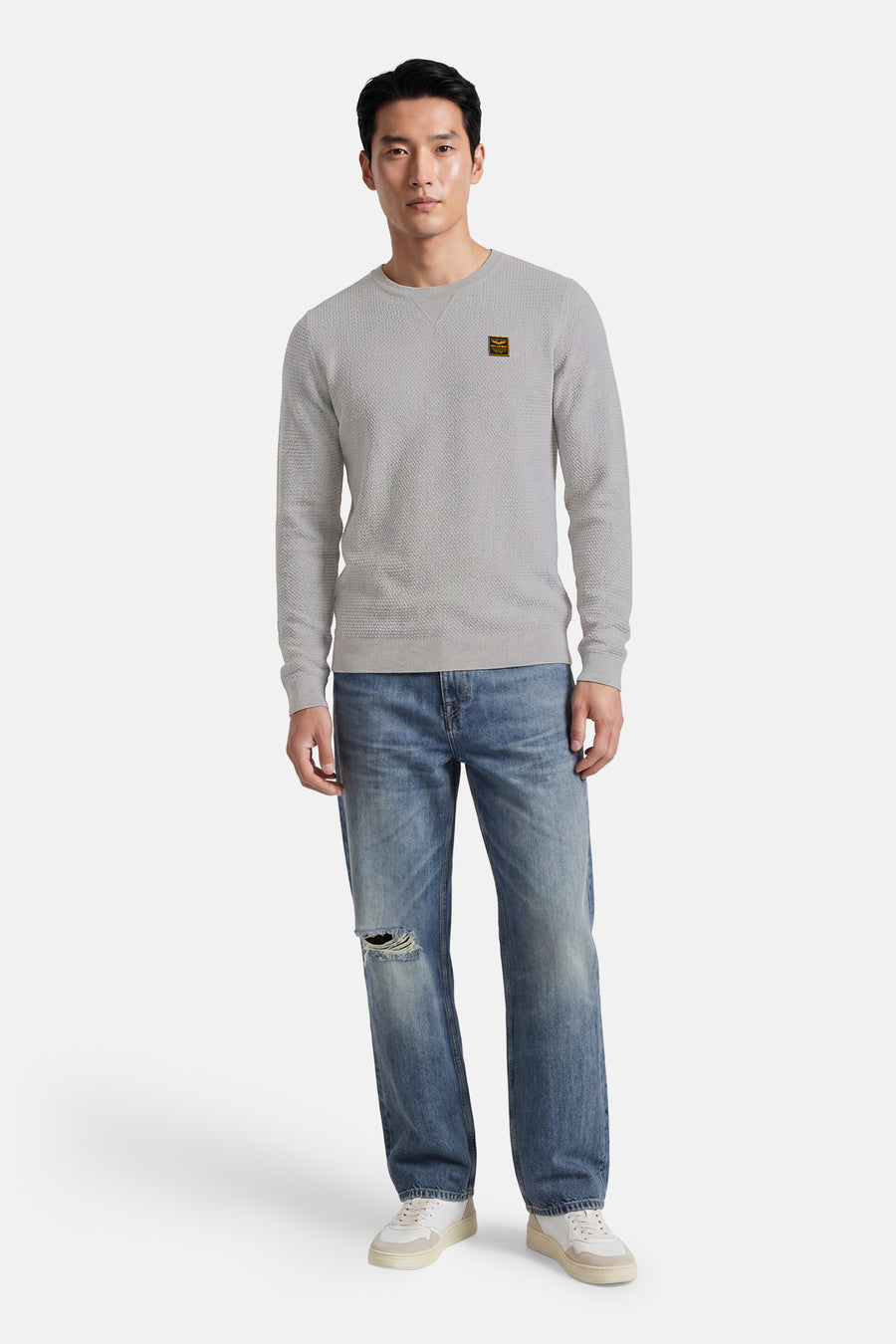 Pull O-hals - grijs