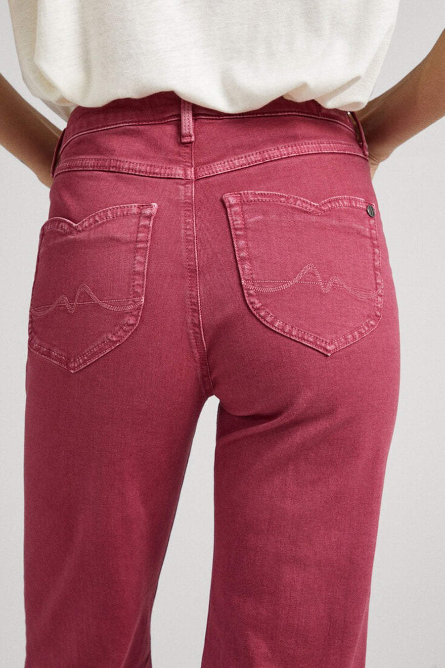 Flare jeans - rood