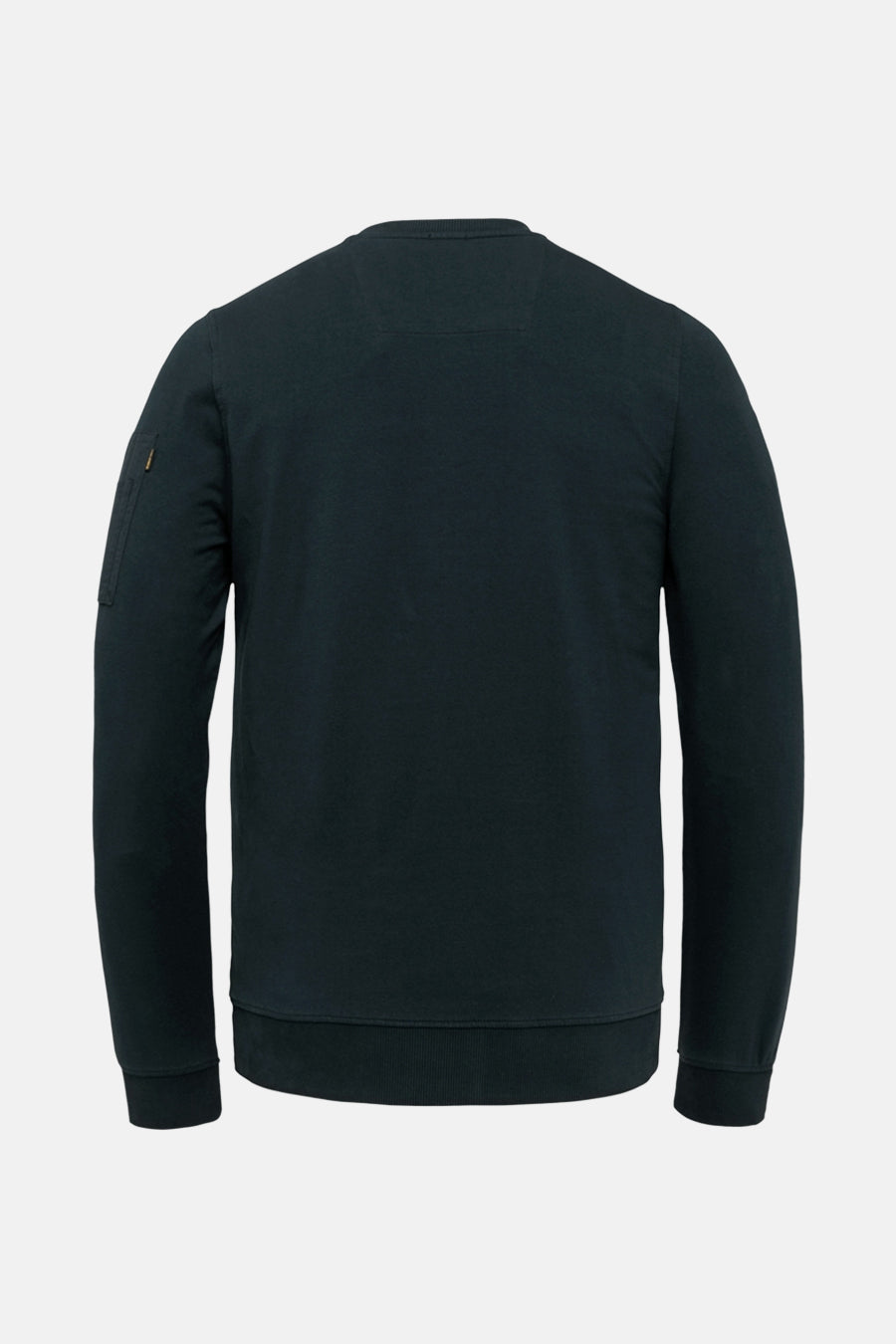 Sweat bleu de Pme Legend, avec une poche sur la manche et un col ras du cou.