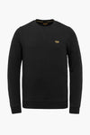 Zwart Pme Legend sweatshirt met klein zakje op de linkermouw en logo op de borst.
