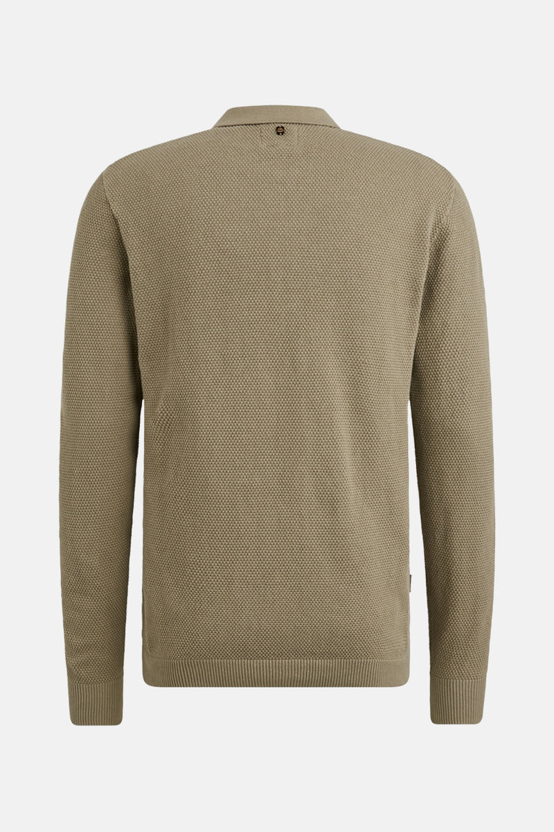 Polo met lange mouwen - Kaki