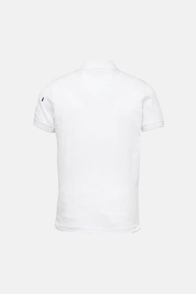 Polo blanc de Pme Legend, vue de dos avec manches courtes et finitions discrètes.