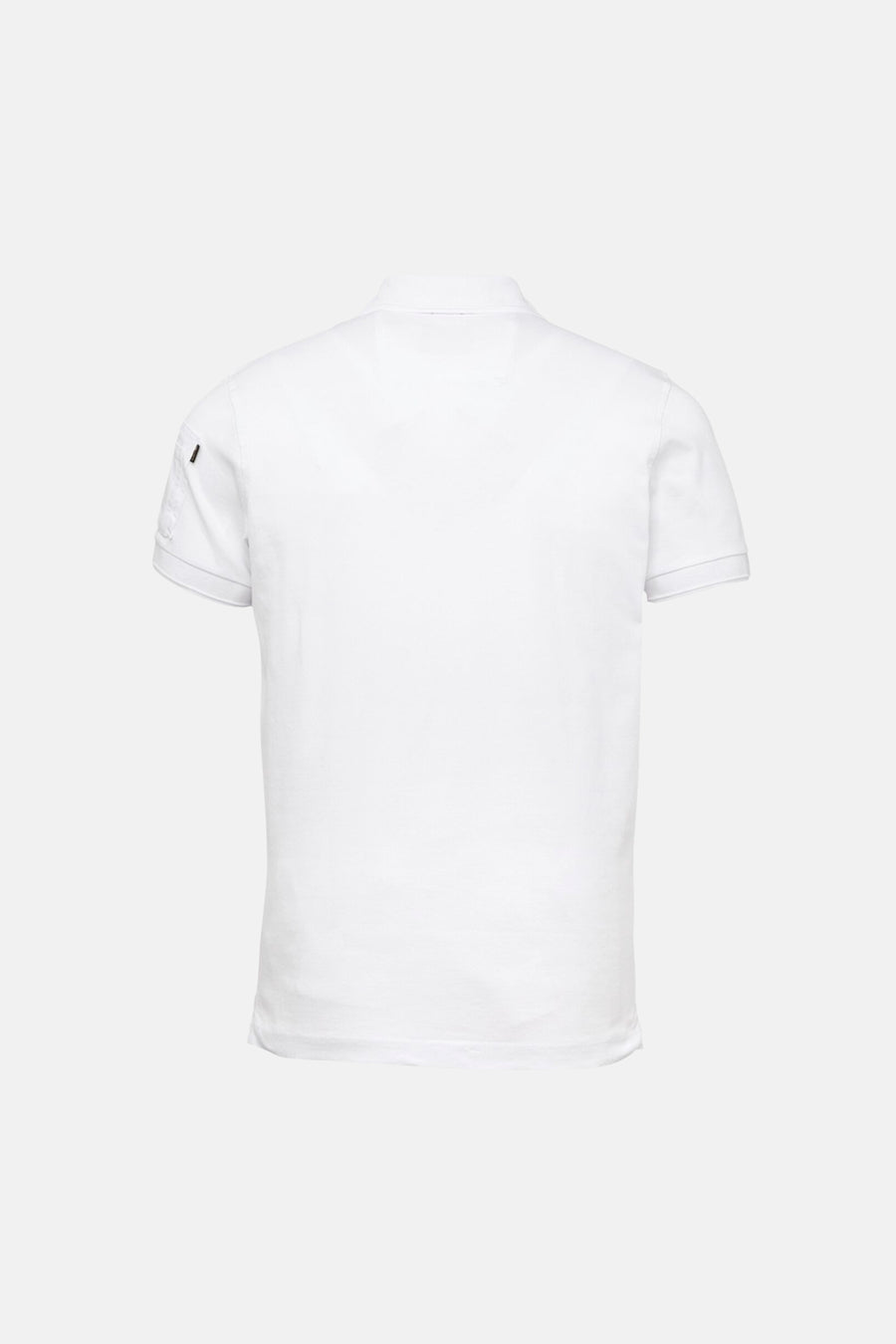 Polo blanc de Pme Legend, vue de dos avec manches courtes et finitions discrètes.