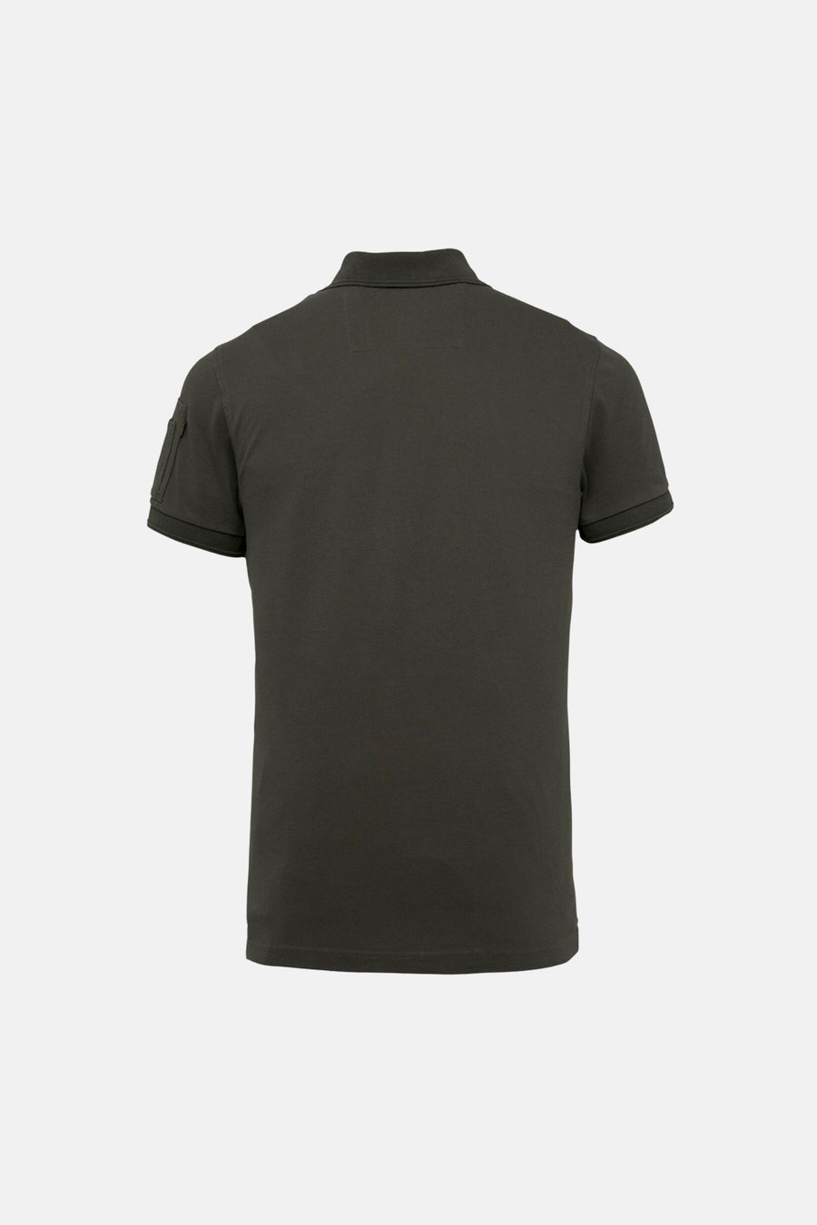 Polo gris de Pme Legend, avec poche sur la manche et coupe classique, vue de dos.
