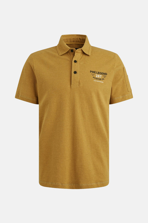 Polo met korte mouwen - ocre