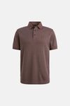 Polo brun de PME Legend avec texture nid d'abeille et logo brodé sur la poitrine.
