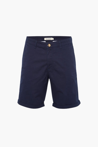 Bermuda blauw marine van PRIVATE BLUE, met revers aan de onderkant van de been.