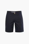 Marineblauwe korte broek van PRIVATE BLUE met achterzak met knoop.