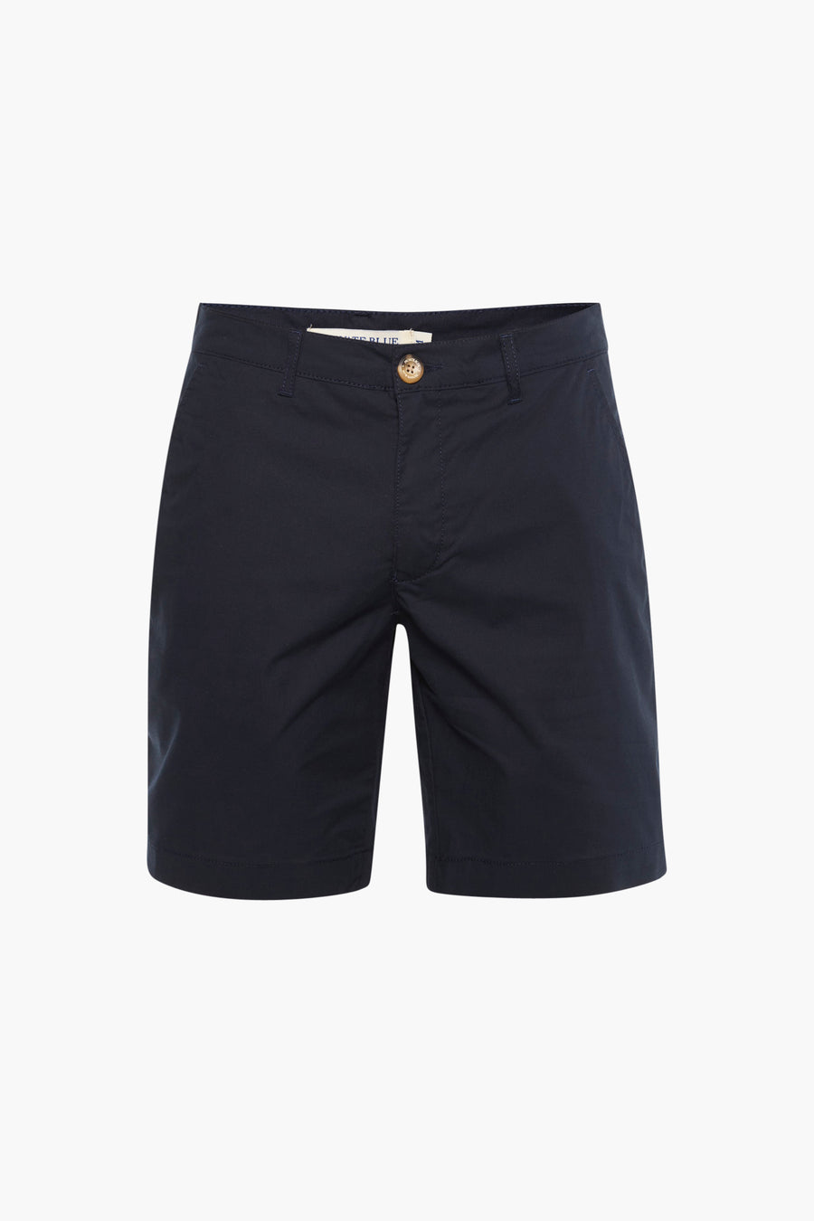 Marineblauwe korte broek van PRIVATE BLUE met achterzak met knoop.