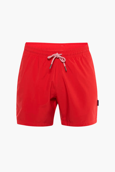 Short de bain rouge de PRIVATE BLUE avec cordon de serrage à motif vichy.