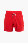Short de bain rouge de PRIVATE BLUE avec cordon de serrage à motif vichy.