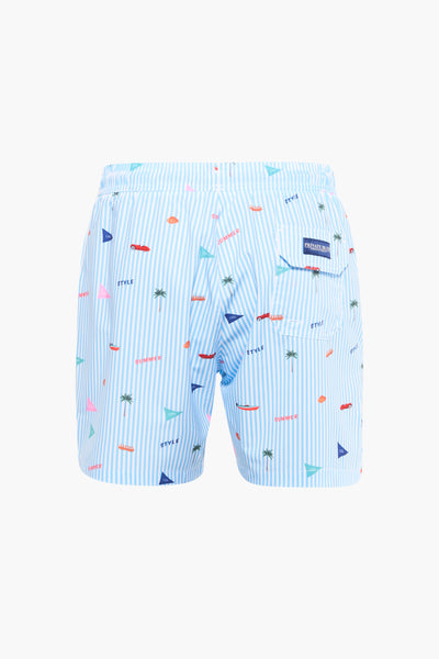 	Heren tops beachwear zwemshort Multicolor - PRIVATE BLUE