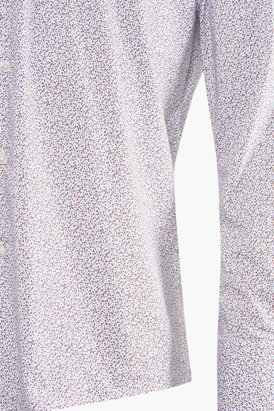Chemise à manches longues rose by PRIVATE BLUE, avec un motif fleuri délicat.