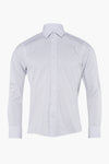 Groen overhemd met lange mouwen van PRIVATE BLUE, met geometrische patronen en knoopsluiting.
