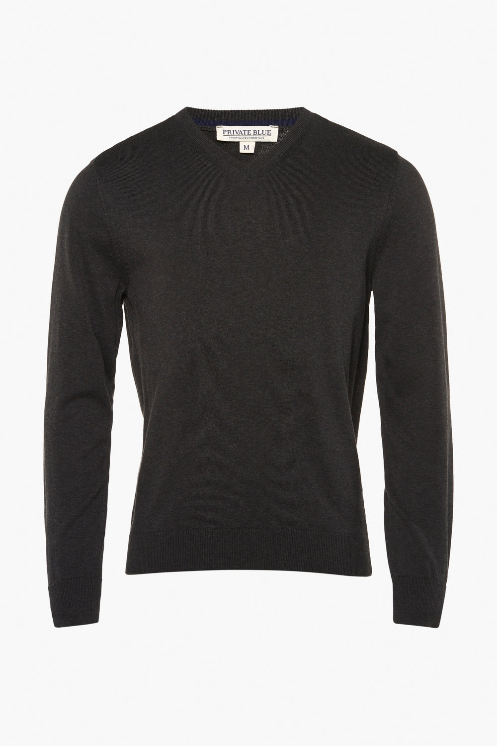 Pull col V Gris - PRIVATE BLUE