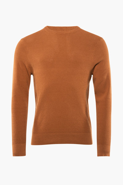 Pull col rond Brun - PRIVATE BLUE