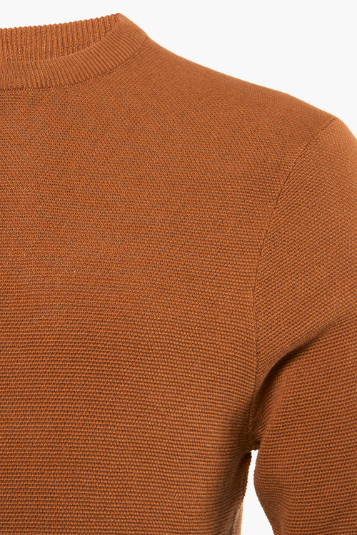 Pull col rond Brun - PRIVATE BLUE