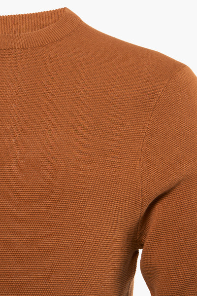 Pull col rond Brun - PRIVATE BLUE