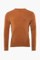 Pull col rond Brun - PRIVATE BLUE