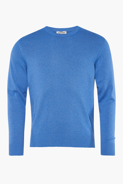 Pull col rond Bleu - PRIVATE BLUE
