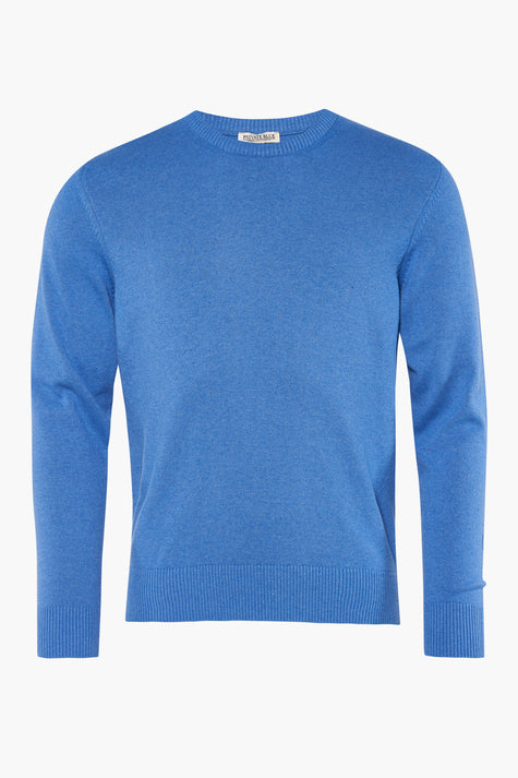 Pull col rond Bleu - PRIVATE BLUE