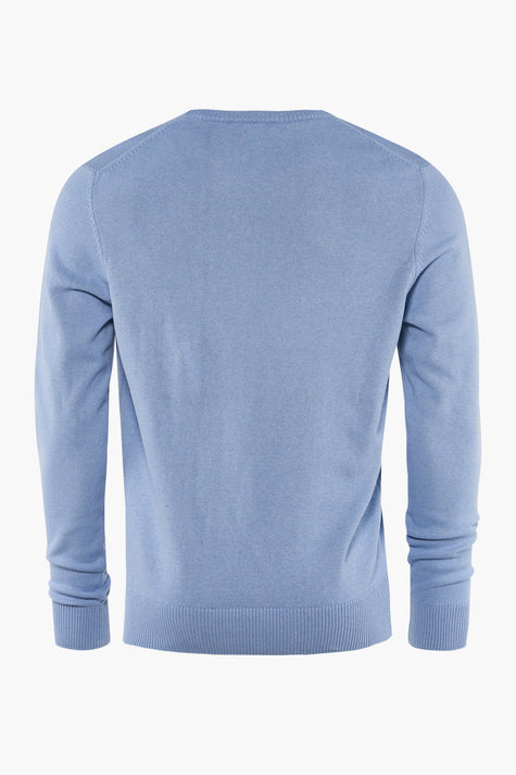 Pull col rond Bleu - PRIVATE BLUE