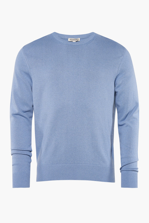 Pull col rond Bleu - PRIVATE BLUE