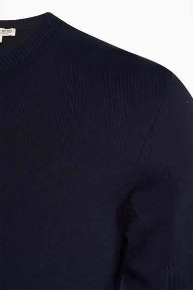 Pull col V Bleu - PRIVATE BLUE