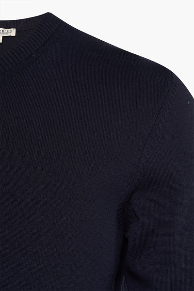 Pull col V Bleu - PRIVATE BLUE