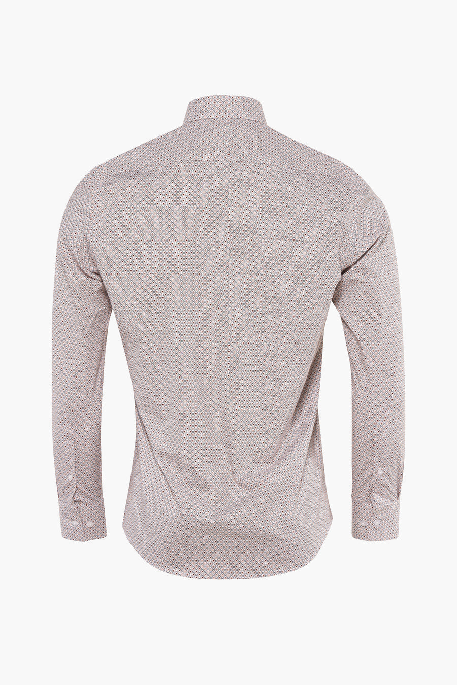 Multikleuren overhemd met lange mouwen van PRIVATE BLUE, ruitpatroon, knoopmanchetten, achterzicht.