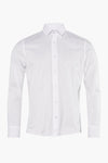 Chemise à manches longues blanche de PRIVATE BLUE, avec boutons sur le devant.